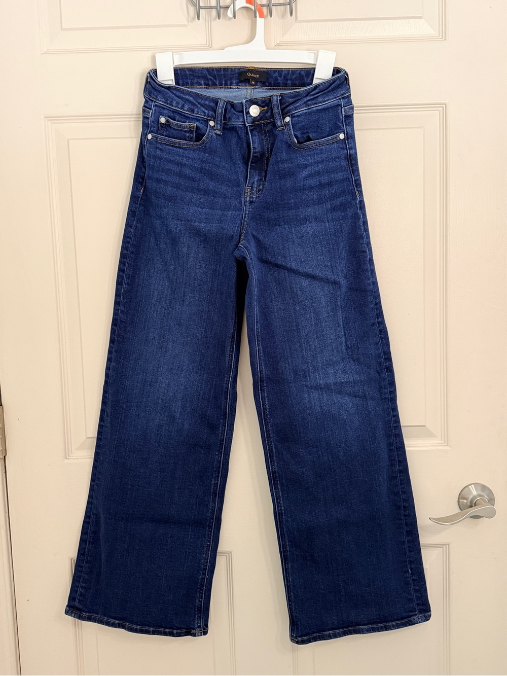 Quince Wide Leg Jeans in Deep Blue Denim